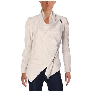 Blank NYC Soft Pink Faux Leather Suede Moto Jack Full Zip Size Small